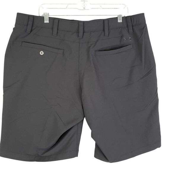 Under Armour UA Golf Shorts Men's Size 40 Solid Black Flat Front Performance - Picture 3 of 8